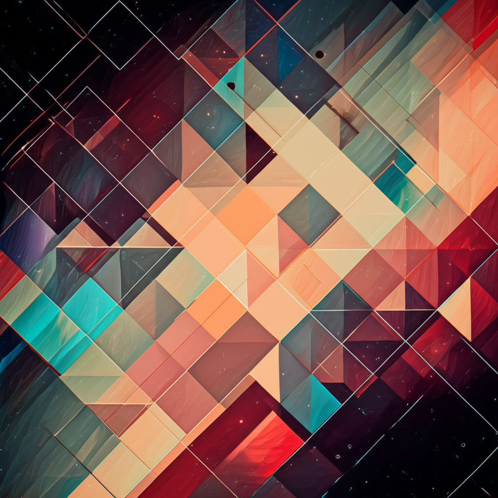 Abstract representation of rocket's digital artistry